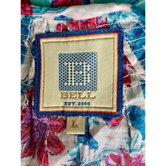 Alicia Bell Floral Tunic in Multicolor Large Pullover Ruffle Sleeve Button Front - Picture 5 of 5